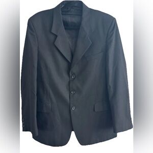 Givenchy Monsieur Men’s Double Breasted Black Pinstripe Jacket Blazer Size 52L